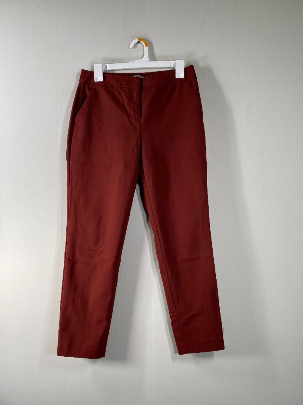 Express Columnist Dress Pants Women's 4 Mid Rise Red Office Career